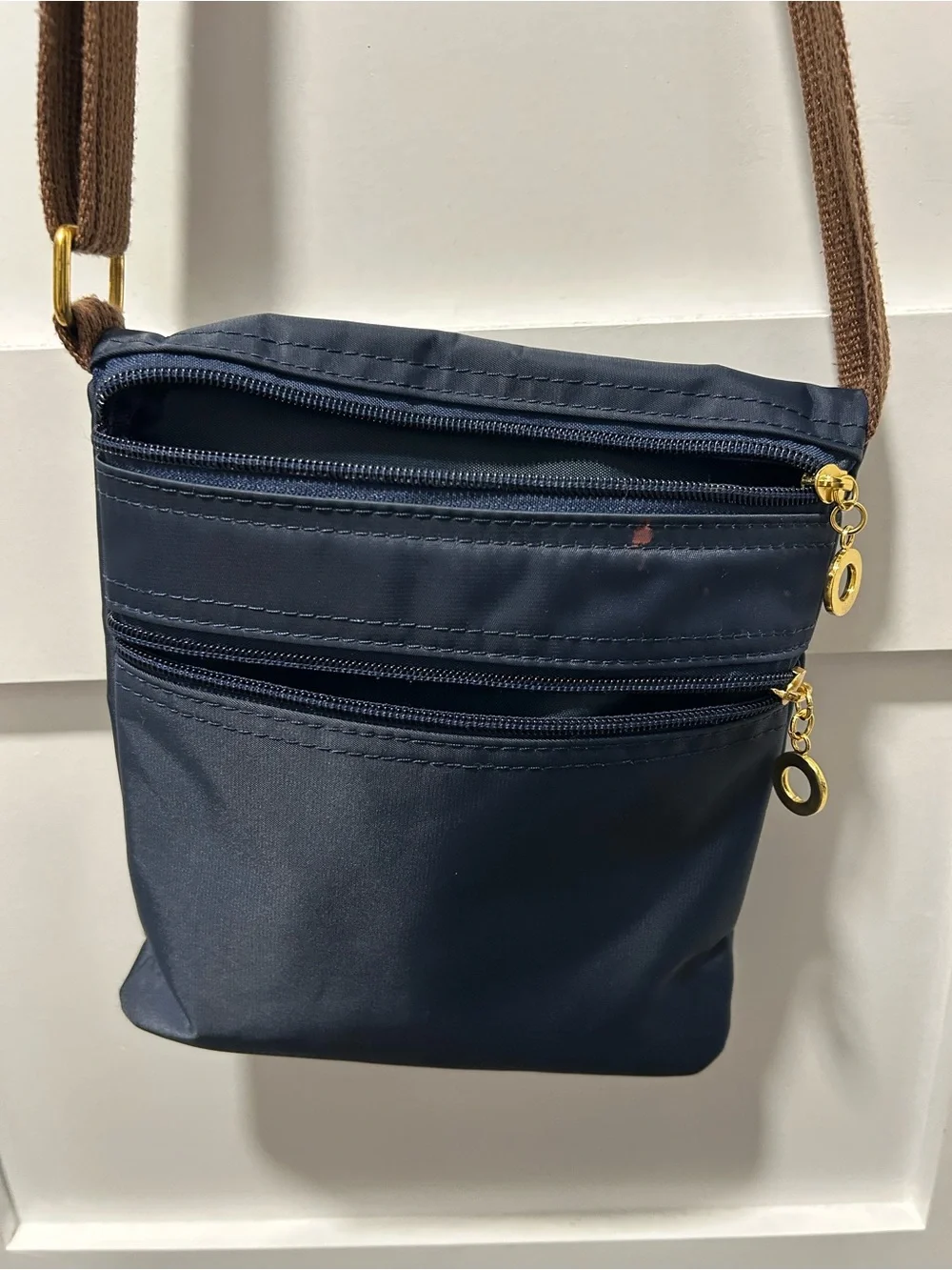 Navy Crossbody Travel Bag - Compact Everyday Bag
